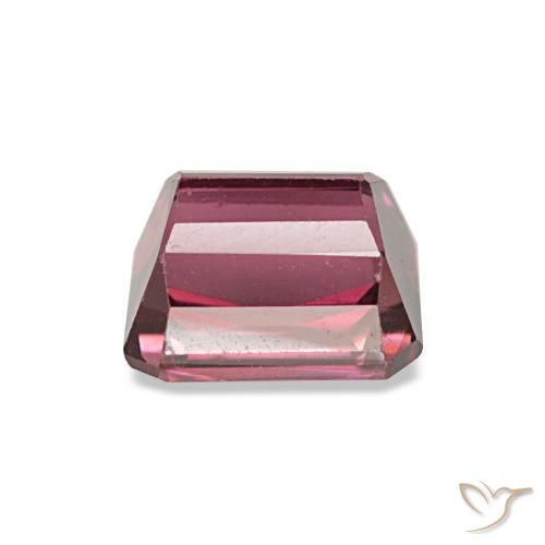 Granato rodolite naturale rosso da 1,39 ct, taglio smeraldo, VVS-VS