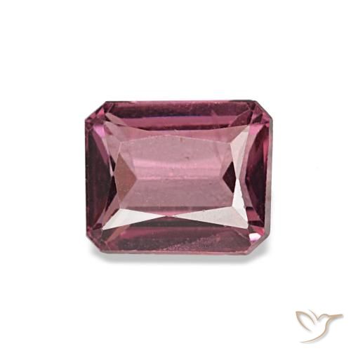 0.96ct rosso granato rodolite, taglio smeraldo, VS