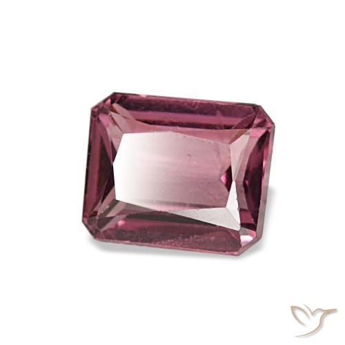 Granato rodolite naturale rosso da 0,96 ct, taglio smeraldo, VS