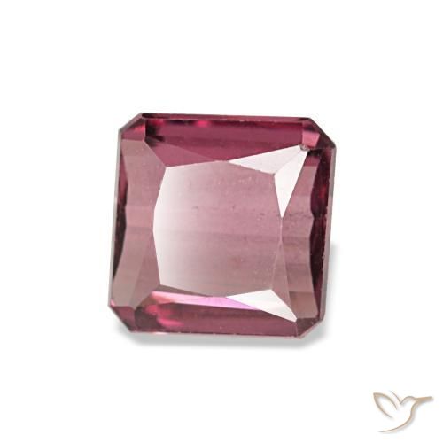 Granato rodolite naturale rosso da 0,98 ct, taglio smeraldo, VS