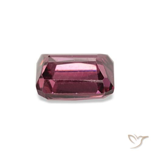 Granato rodolite naturale rosso da 0,98 ct, taglio smeraldo, VS