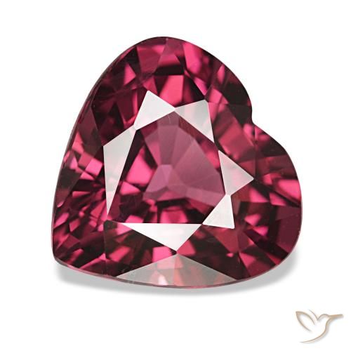 Granato rodolite naturale porpora da 4,25 ct, a forma di cuore, VVS-VS