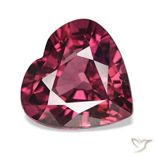 Granato rodolite naturale porpora da 4,25 ct, a forma di cuore, VVS-VS