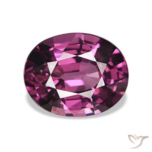 Granato rodolite naturale porpora da 2,15 ct, taglio ovale, VVS