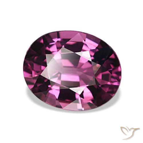 Granato rodolite naturale porpora da 2,15 ct, taglio ovale, VVS