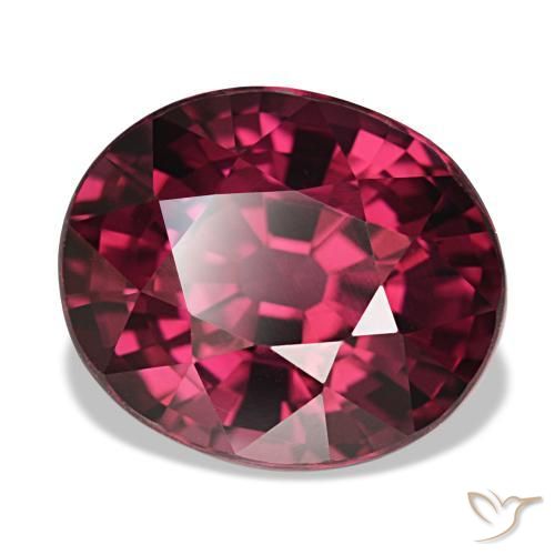 Granato rodolite naturale rosso da 5,27 ct, taglio ovale, VVS