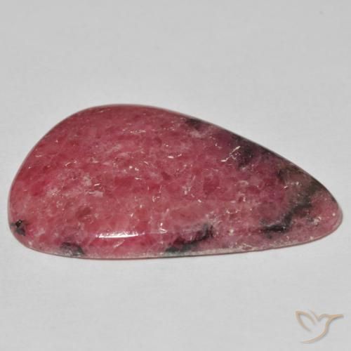 Rodonite Multicolore naturale da 30.82 ct, Forma a pera, Opaco