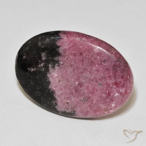 Rodonite Multicolore naturale da 47.12 ct, Ovale, Opaco