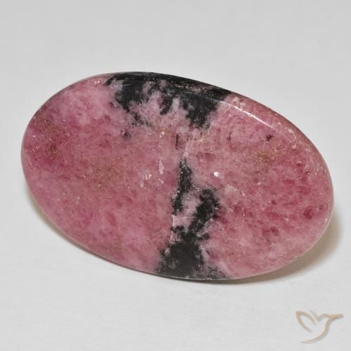 Rodonite Multicolore naturale da 60.37 ct, Ovale, Opaco
