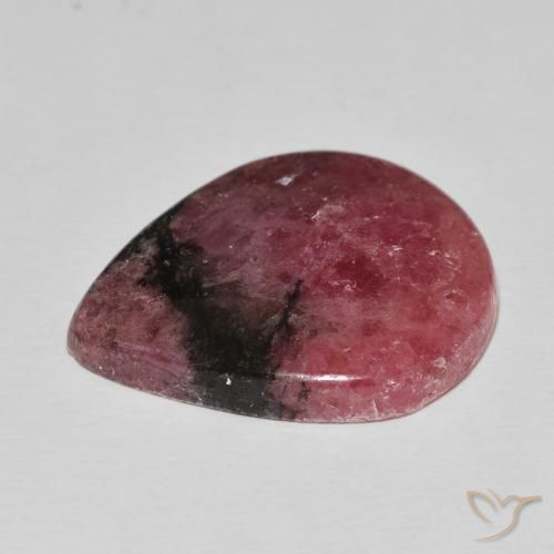 Rodonite Multicolore naturale da 31.56 ct, Forma a pera, Opaco