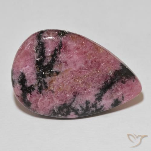 Rodonite Multicolore naturale da 45.92 ct, Forma a pera, Opaco