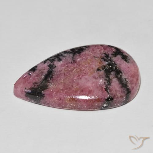 Rodonite Multicolore naturale da 45.92 ct, Forma a pera, Opaco