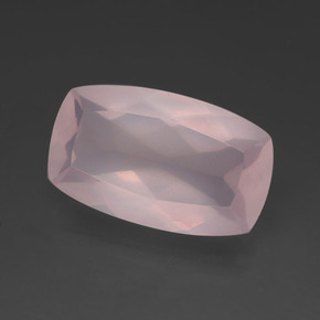 Quarzo rosa naturale rosa da 11,28 ct, taglio a cuscino, trasparente