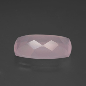 Quarzo rosa naturale rosa da 11,28 ct, taglio a cuscino, trasparente