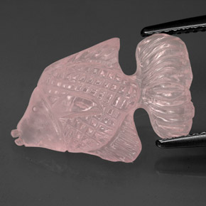 Quarzo rosa naturale rosa da 6,70 ct, trasparente, trasparente/traslucido
