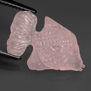 Quarzo rosa naturale rosa da 6,70 ct, trasparente, trasparente/traslucido