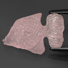 Quarzo rosa naturale rosa da 6,70 ct, trasparente, trasparente/traslucido