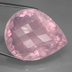 Quarzo rosa naturale rosa da 127,70 ct, trasparente, trasparente/traslucido