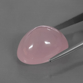 Quarzo rosa naturale rosa da 39,28 ct, trasparente, trasparente/traslucido