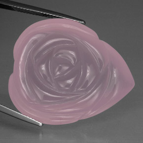 Quarzo rosa naturale rosa da 77,33 ct, trasparente, trasparente/traslucido
