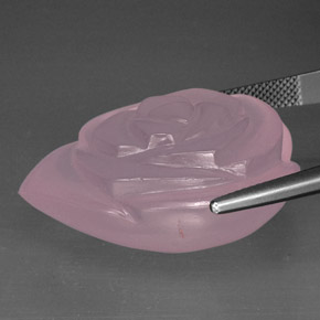 Quarzo rosa naturale rosa da 77,33 ct, trasparente, trasparente/traslucido