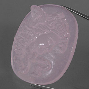 Quarzo rosa naturale rosa da 92,01 ct, trasparente, trasparente/traslucido