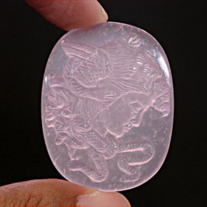 Quarzo rosa naturale rosa da 87,42 ct, trasparente, trasparente/traslucido
