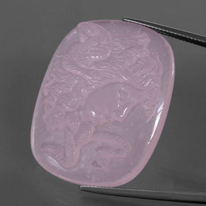 Quarzo rosa naturale rosa da 79,63 ct, forma fantasia, trasparente