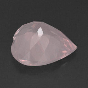 Quarzo rosa naturale rosa da 14,43 ct, trasparente, trasparente/traslucido