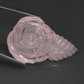 Quarzo rosa naturale rosa da 29,80 ct, trasparente, trasparente/traslucido