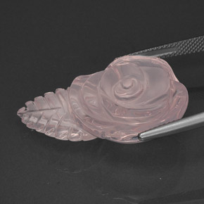 Quarzo rosa naturale rosa da 29,80 ct, trasparente, trasparente/traslucido