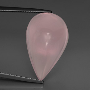 Quarzo rosa naturale rosa da 26,30 ct, trasparente, trasparente/traslucido