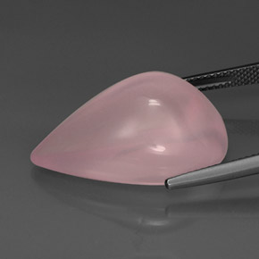Quarzo rosa naturale rosa da 26,30 ct, trasparente, trasparente/traslucido