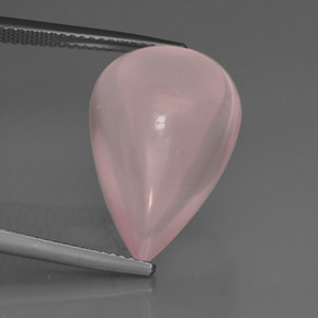 Quarzo rosa naturale rosa da 16,86 ct, trasparente, trasparente/traslucido