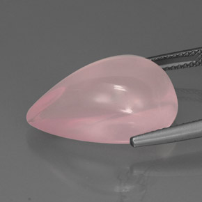 Quarzo rosa naturale rosa da 16,86 ct, trasparente, trasparente/traslucido