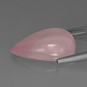 Quarzo rosa naturale rosa da 13,10 ct, trasparente, trasparente/traslucido