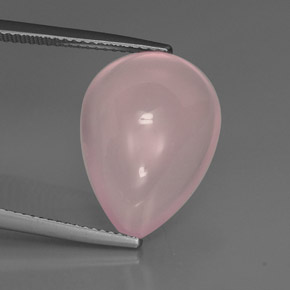 Quarzo rosa naturale rosa da 11,82 ct, trasparente, trasparente/traslucido