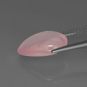 Quarzo rosa naturale rosa da 7,49 ct, trasparente, trasparente/traslucido