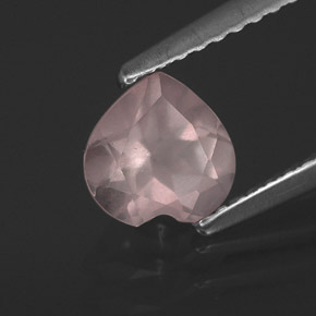 Quarzo rosa naturale rosa da 0,71 ct, trasparente, trasparente/traslucido
