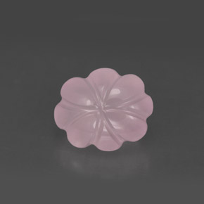 Quarzo rosa naturale rosa da 3,88 ct, taglio fiore, trasparente