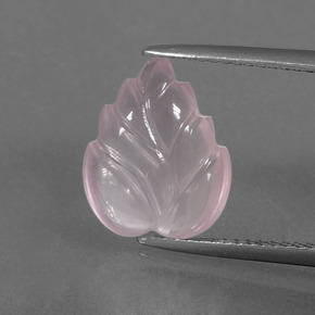 Quarzo rosa naturale rosa da 3,62 ct, taglio fiore, trasparente
