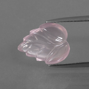 Quarzo rosa naturale rosa da 3,62 ct, taglio fiore, trasparente