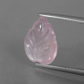 Quarzo rosa naturale rosa da 3,62 ct, taglio fiore, trasparente