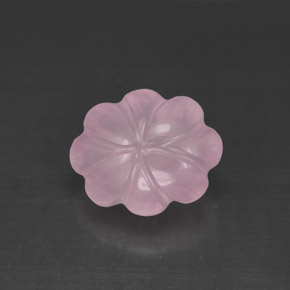 Quarzo rosa naturale rosa da 3,83 ct, taglio fiore, trasparente