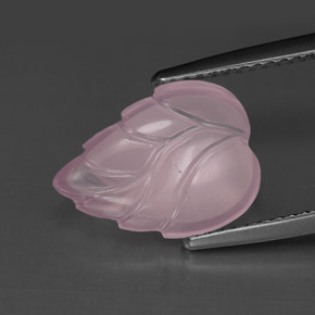 Quarzo rosa naturale rosa da 3,74 ct, taglio fiore, trasparente