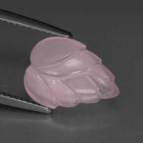 Quarzo rosa naturale rosa da 3,74 ct, taglio fiore, trasparente