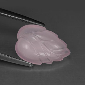 Quarzo rosa naturale rosa da 4,13 ct, taglio fiore, trasparente