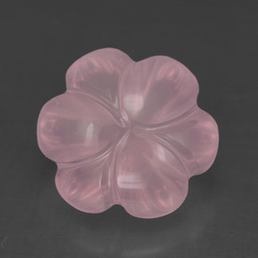 Quarzo rosa Rosa naturale da 4.34 ct, Taglio a fiore, Trasparente