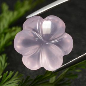 Quarzo rosa naturale rosa da 9,53 ct, taglio fiore, trasparente