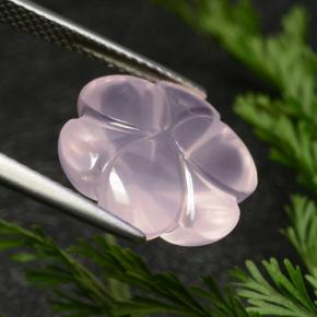 Quarzo rosa naturale rosa da 9,53 ct, taglio fiore, trasparente